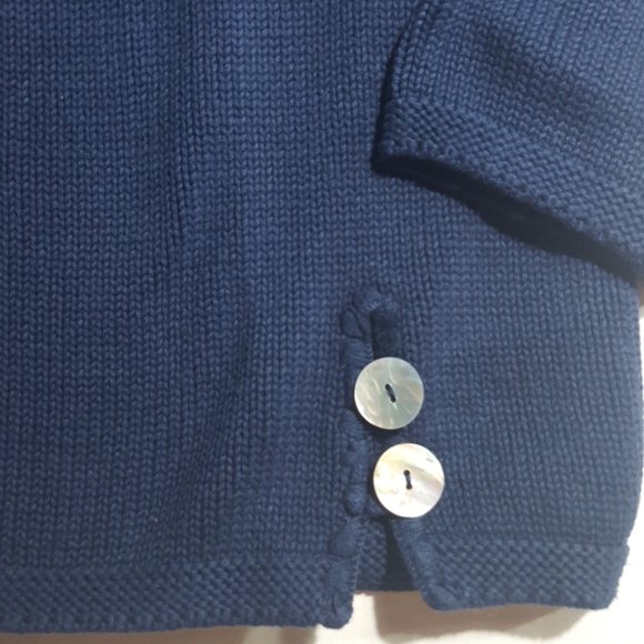 Vintage Cotton Club Navy Blue Cotton Knit Sweater - Picture 5 of 8